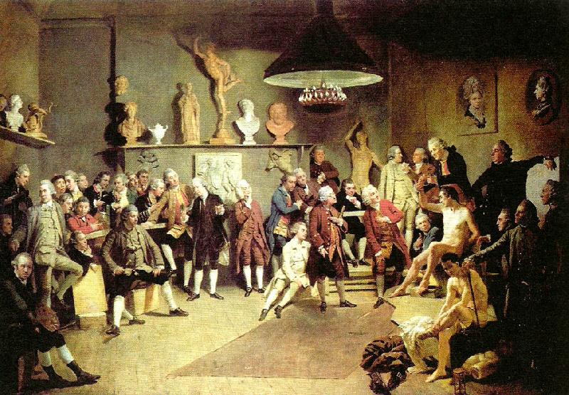 Johann Zoffany the founders of the royal academy of arts